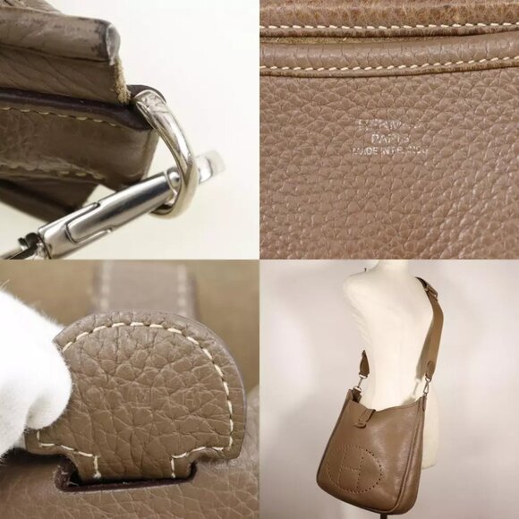 HERMES Evelyne3 GM Shoulder Bag Etope SilverHardware Taurillon Clemence Women - Picture 3 of 12